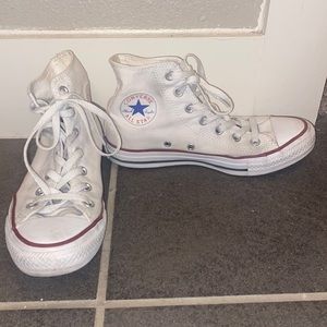 White high top converse.